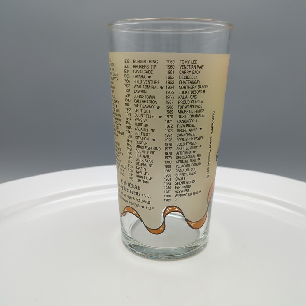 Official 115th Kentucky Derby‎ Glass Tumbler- May 6, 1989 Churchill Downs - Picture 12 of 16
